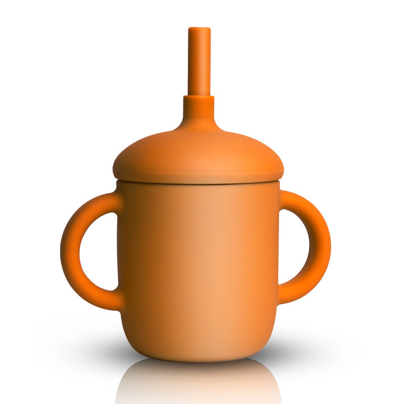 Silicone Toddler Training Cup with Straw