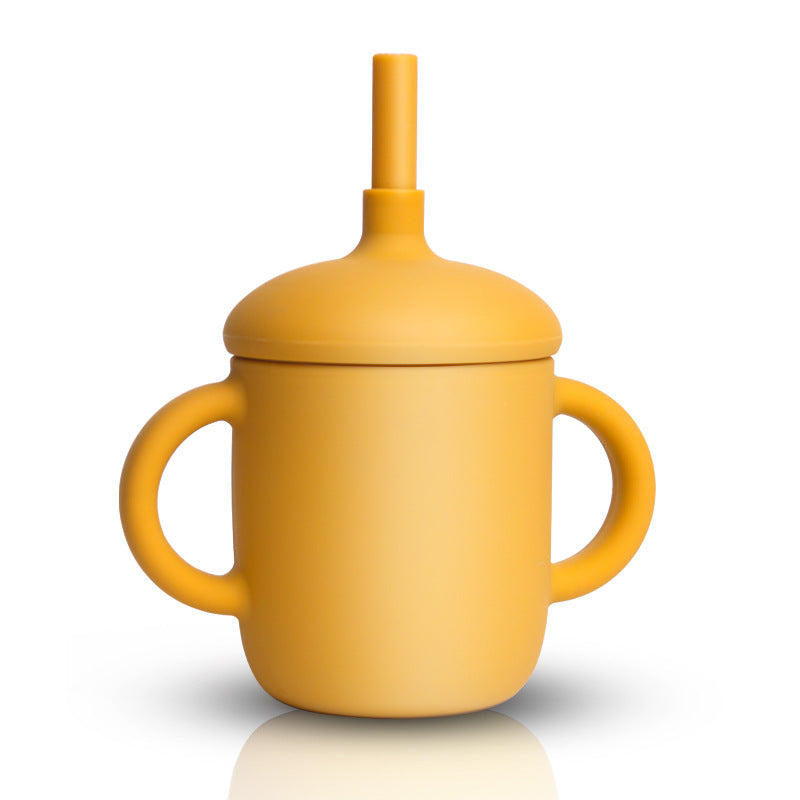 Silicone Toddler Training Cup with Straw
