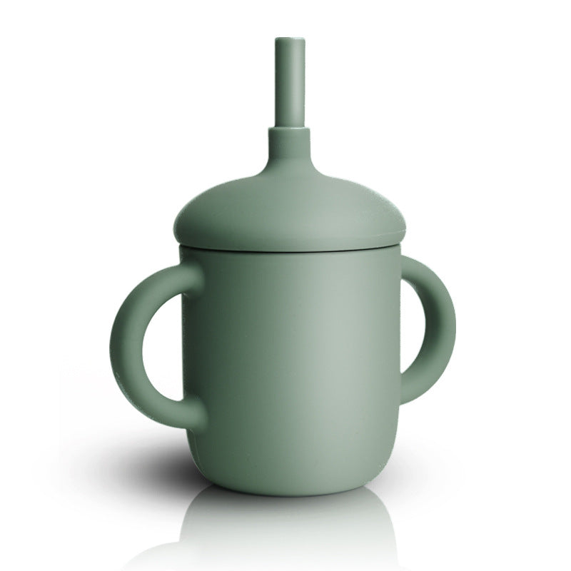 Silicone Toddler Training Cup with Straw