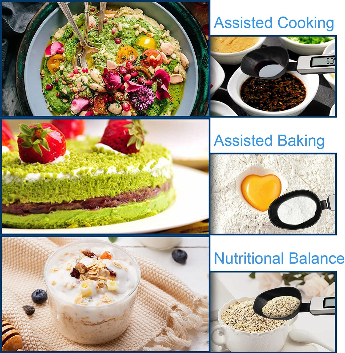 Precision Digital Measuring Spoon Scale | 0.1g Accuracy | 4 Units